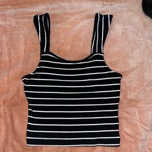 cropped striped top